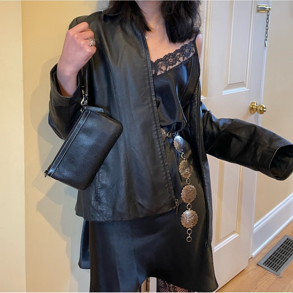 Vintage Black Lace Slip Dress